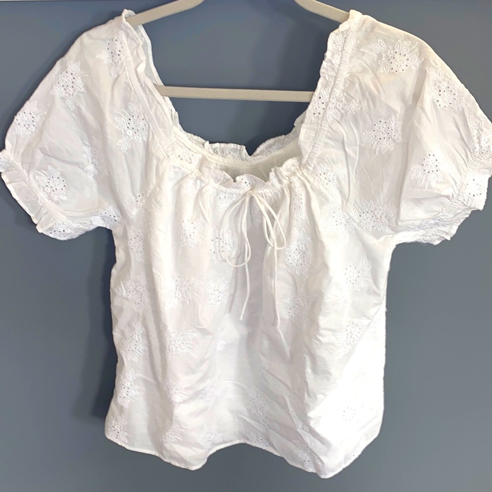 White embroidery top